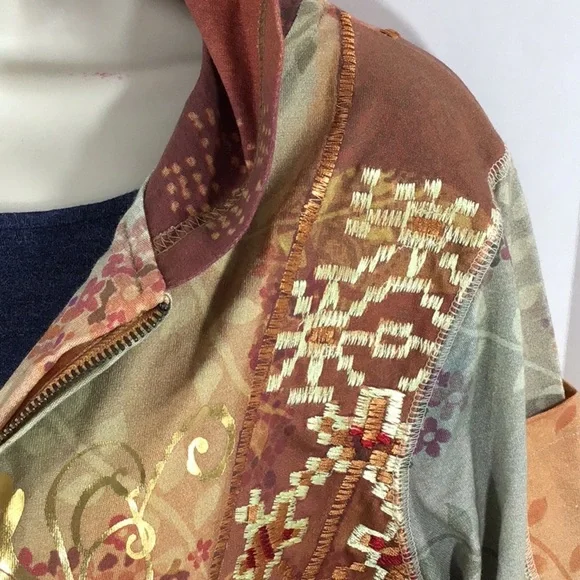 Bit & Bridle embroidered zip front hoodie M - Picture 3 of 11